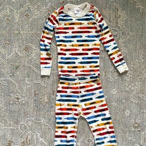 Hanna Andersson Kids Size 5 Crayon Print Pajamas